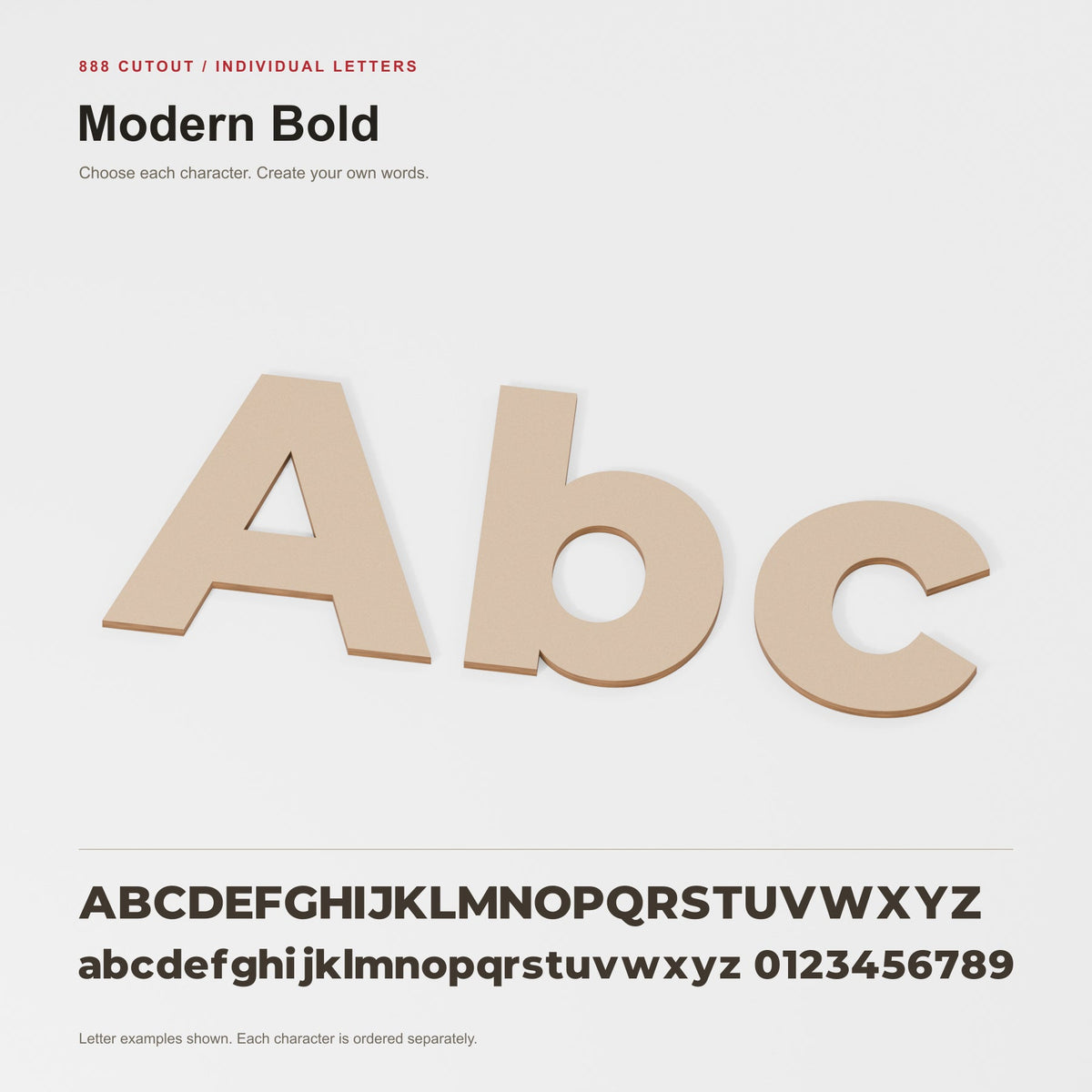 Letters & Names — 888 Cutout