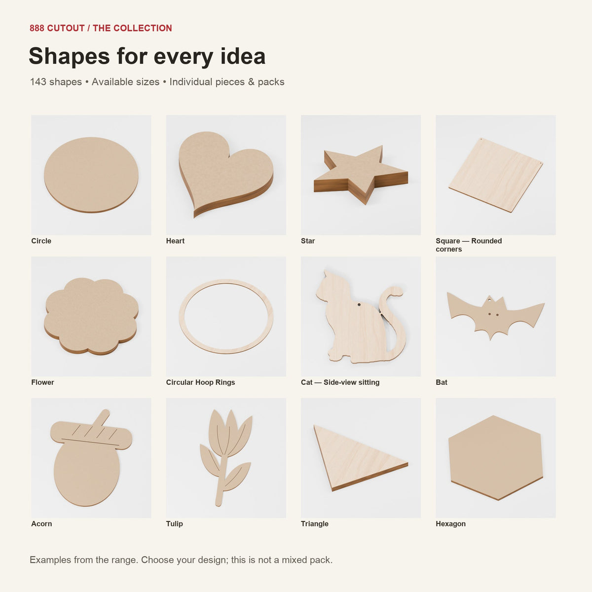 Shapes & Blanks — 888 Cutout
