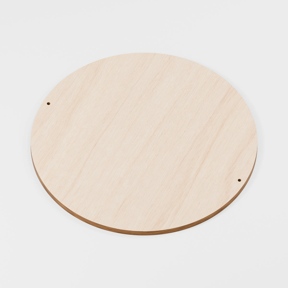 Circle Craft Blanks — Plywood, 6 mm, 200 mm diameter, 2 × 3 mm opposite side holes, 5
