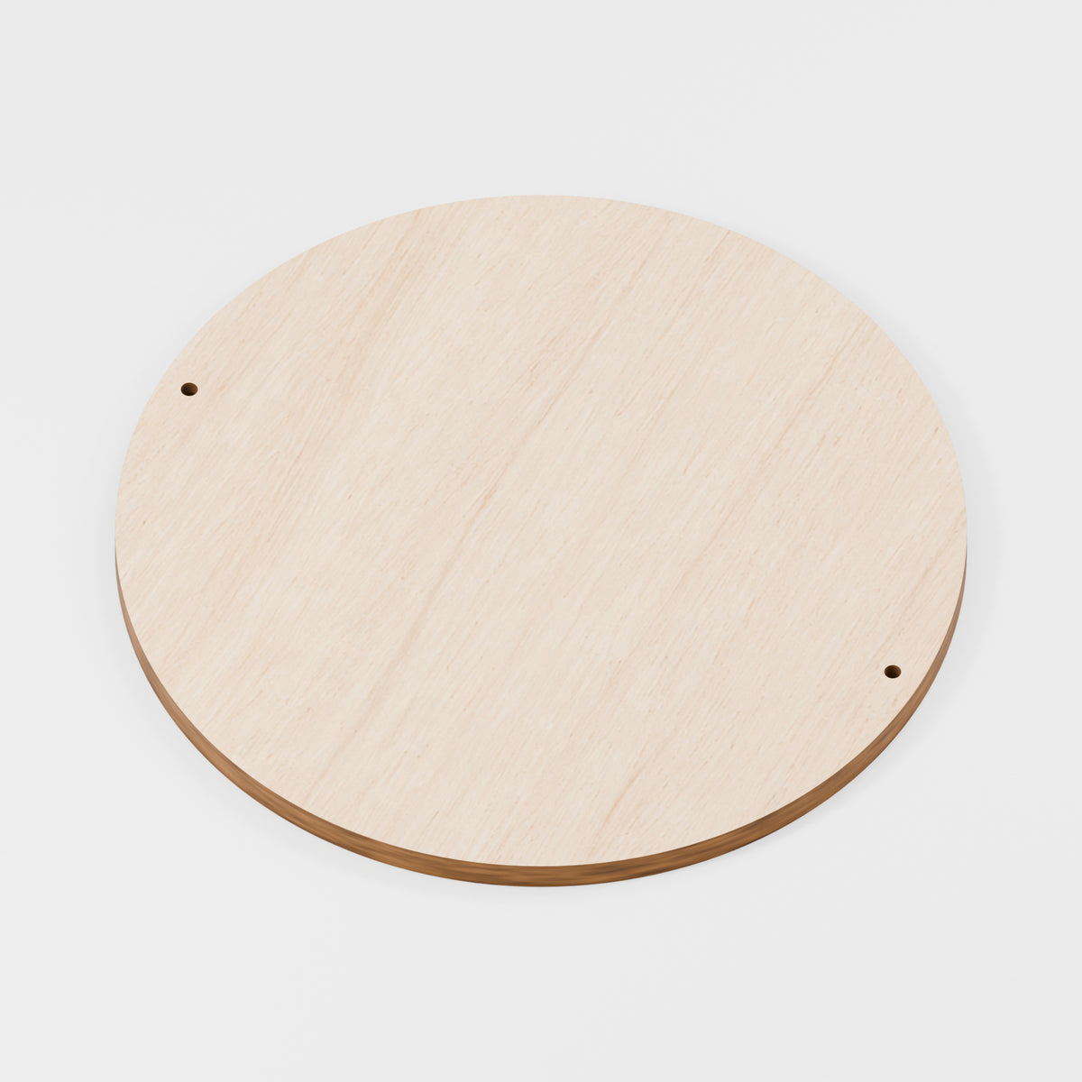 Circle Craft Blanks — Plywood, 6 mm, 150 mm diameter, 2 × 3 mm opposite side holes, 5
