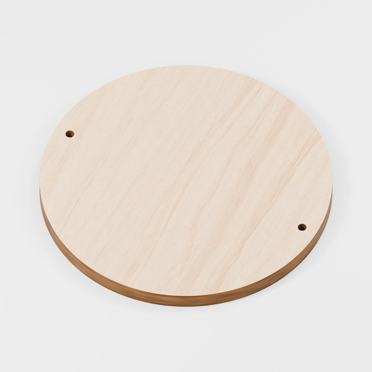 Circle Craft Blanks — Plywood, 6 mm, 100 mm diameter, 2 × 3 mm opposite side holes, 5