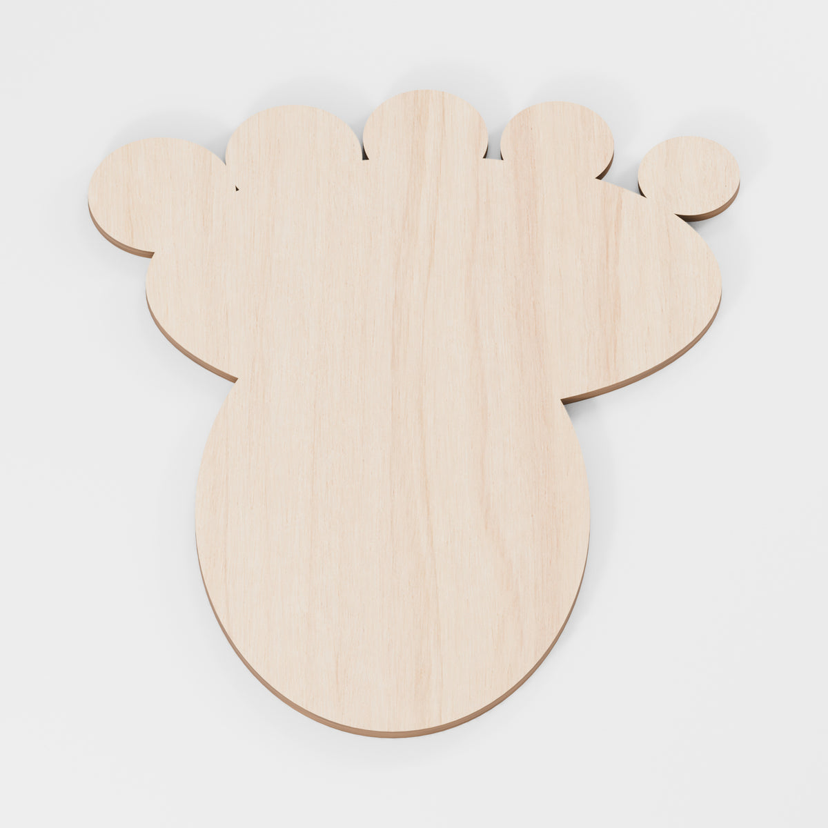 Baby Footprint Craft Shapes — Plywood, 6 mm, 100 mm maximum, No holes, 100