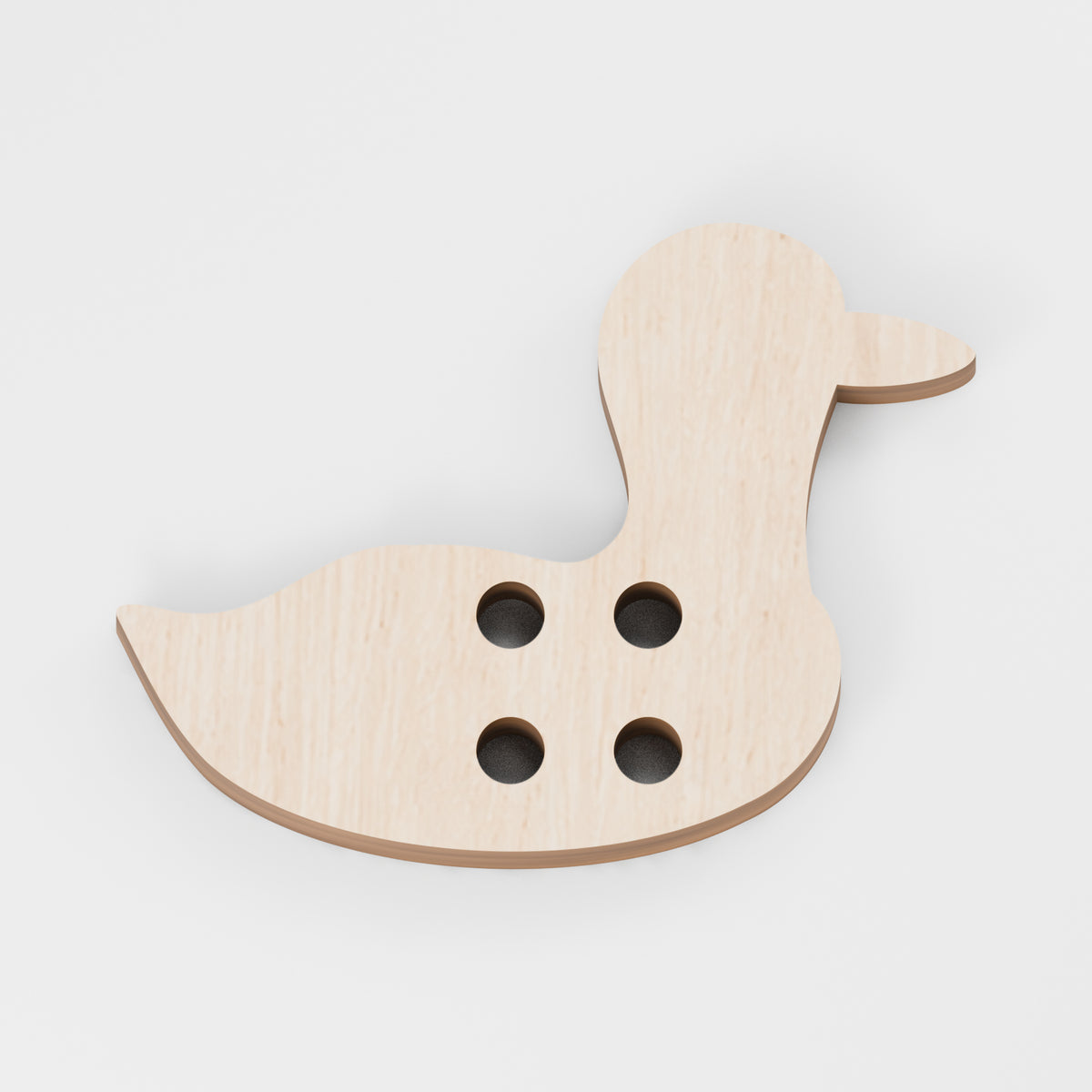 Duck Sewing Buttons — Plywood, 3 mm, 25 × 20 mm, 10