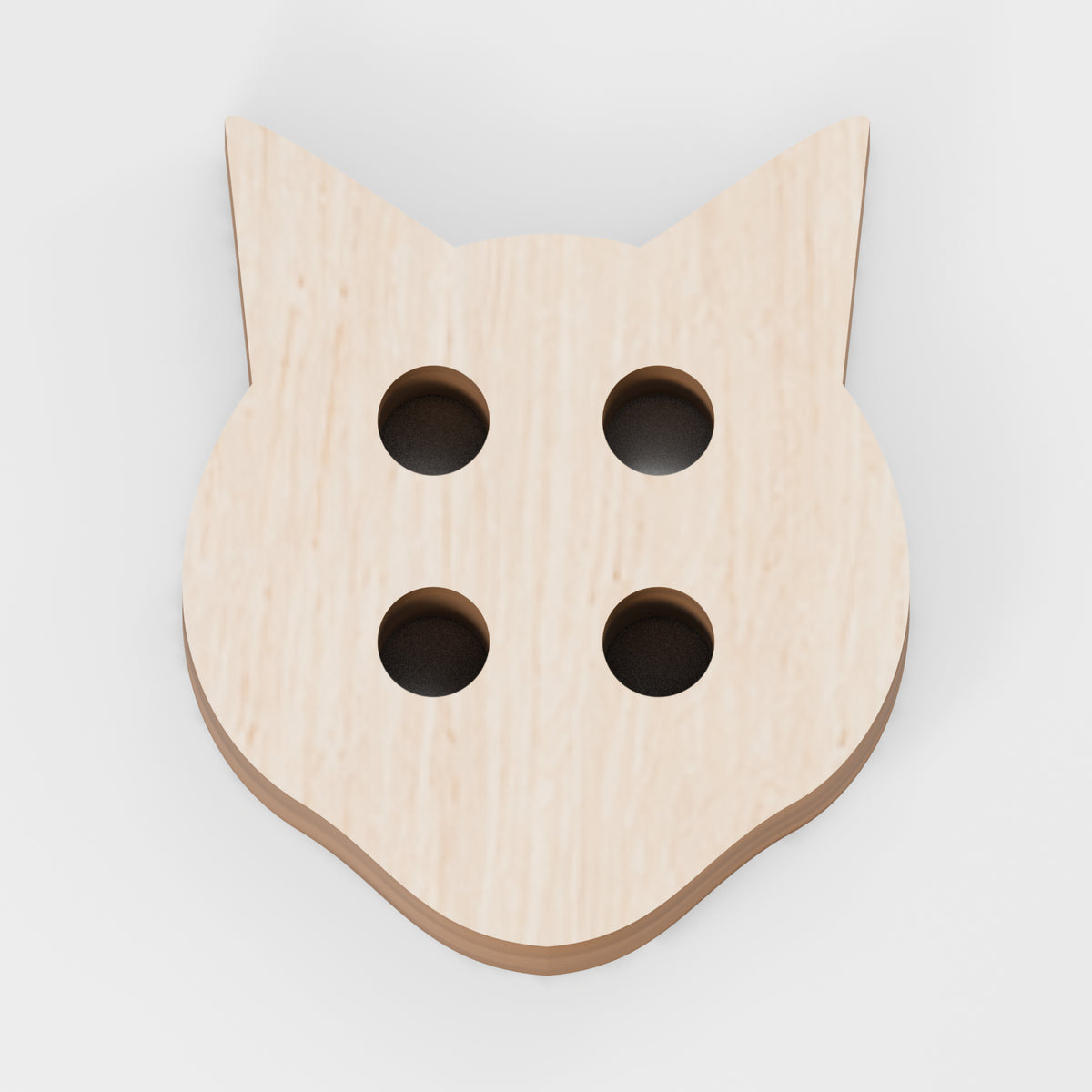 Cat Sewing Buttons — Plywood, 3 mm, 25 × 15 mm, 10