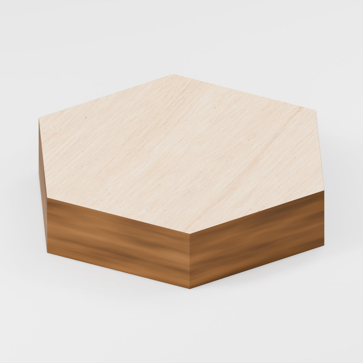 Hexagon Craft Blanks — Plywood, 6 mm, 30 × 25.981 mm, No holes, 100