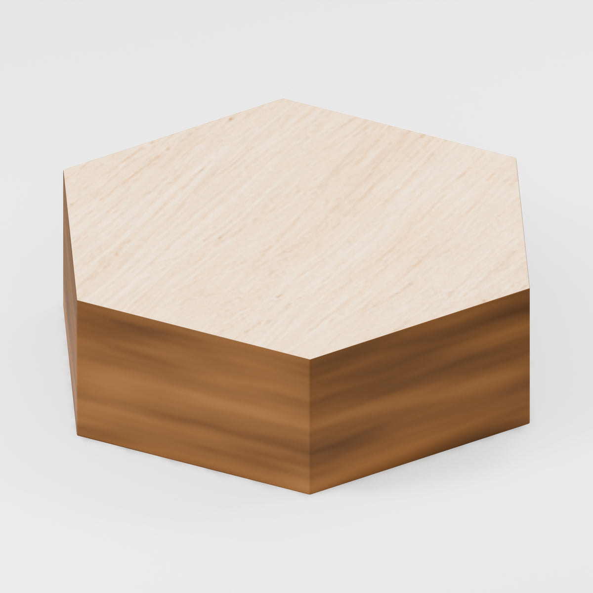 Hexagon Craft Blanks — Plywood, 6 mm, 20 × 17.321 mm, No holes, 100