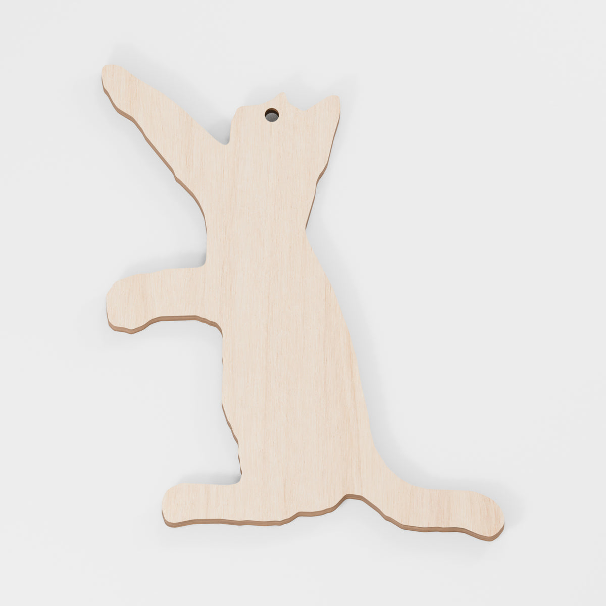 Cat Craft Shapes — Reaching, Plywood, 6 mm, 100 mm maximum, 3 mm hanging hole, 100