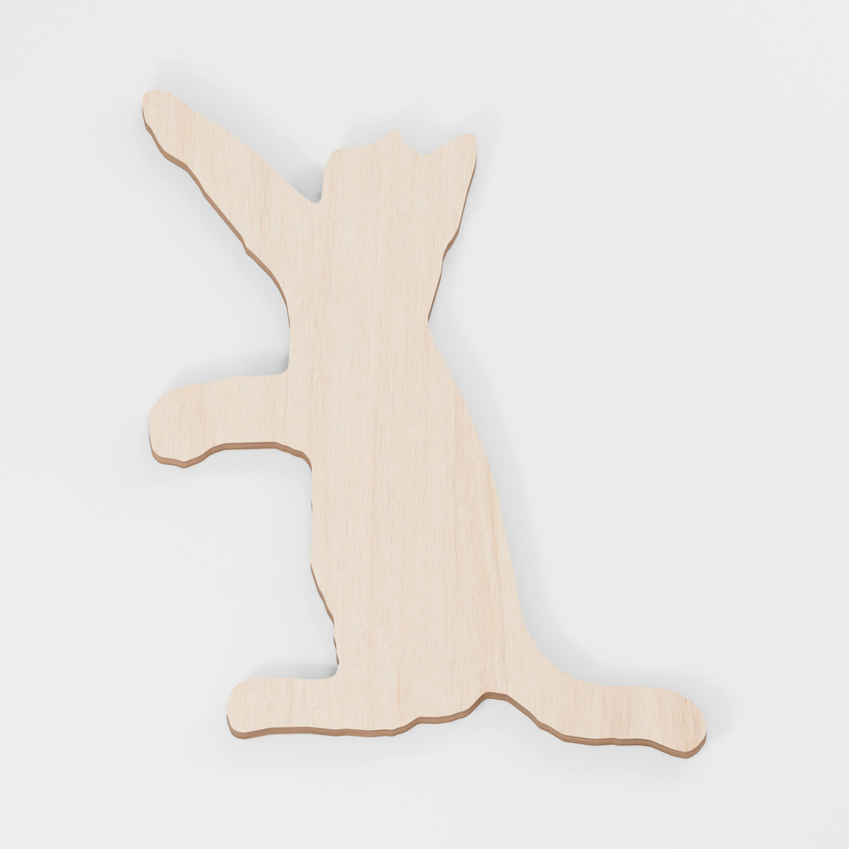 Cat Craft Shapes — Reaching, Plywood, 6 mm, 100 mm maximum, No holes, 100