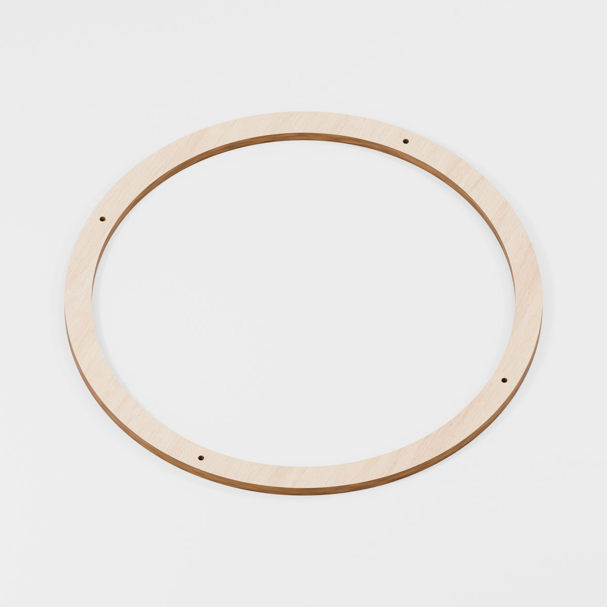 Circular Hoop Rings — Plywood, 6 mm, 230 mm outer / 204 mm inner, 4 × 3 mm perimeter holes, 5