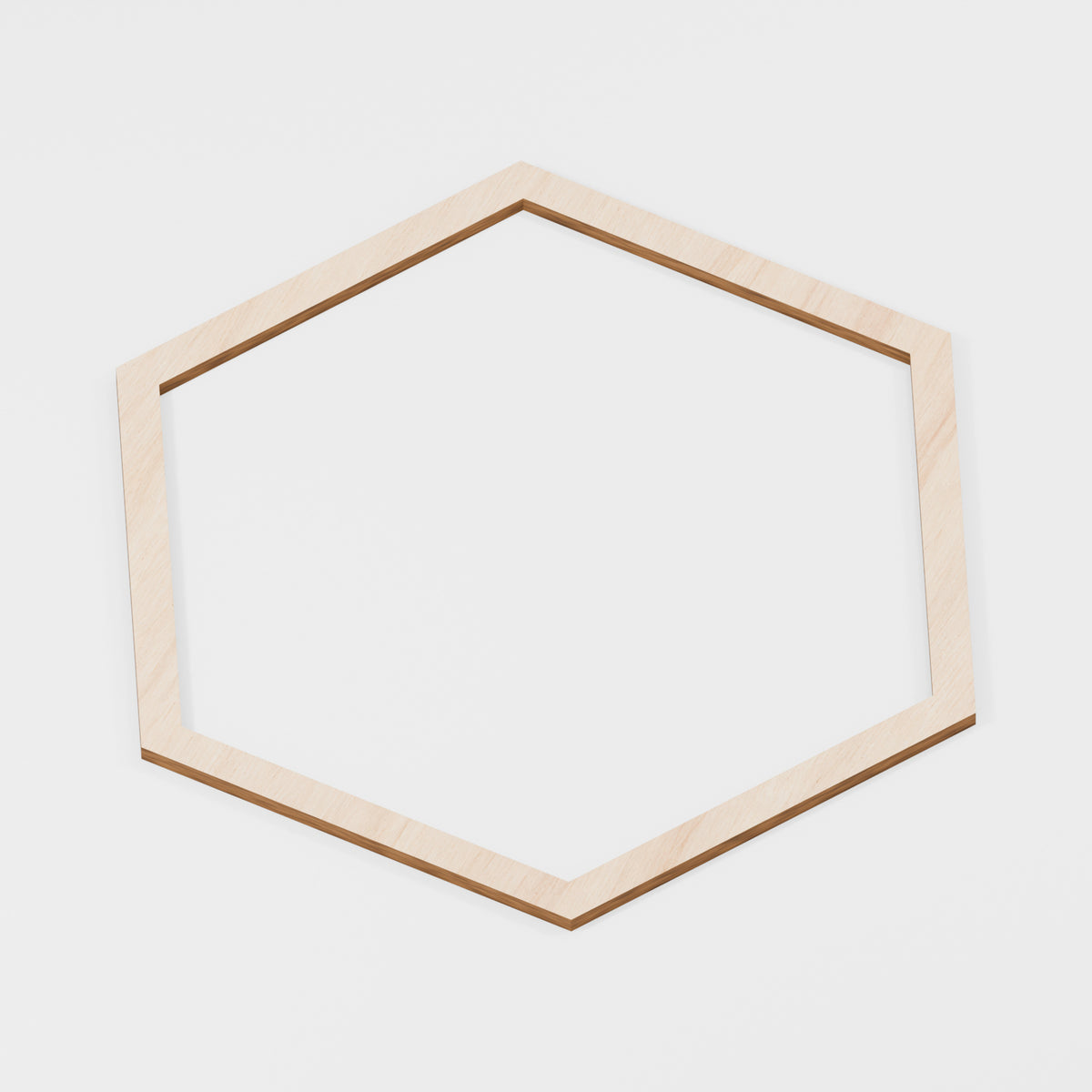 Hexagon Hoop Rings — Plywood, 6 mm, 300 × 259.808 mm outer / 270 × 233.827 mm opening, No holes