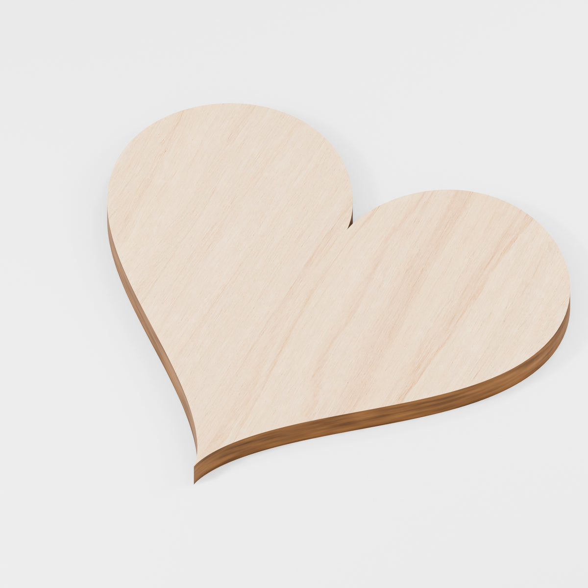 Heart Craft Blanks — Plywood, 6 mm, 100 mm maximum, No holes, 5