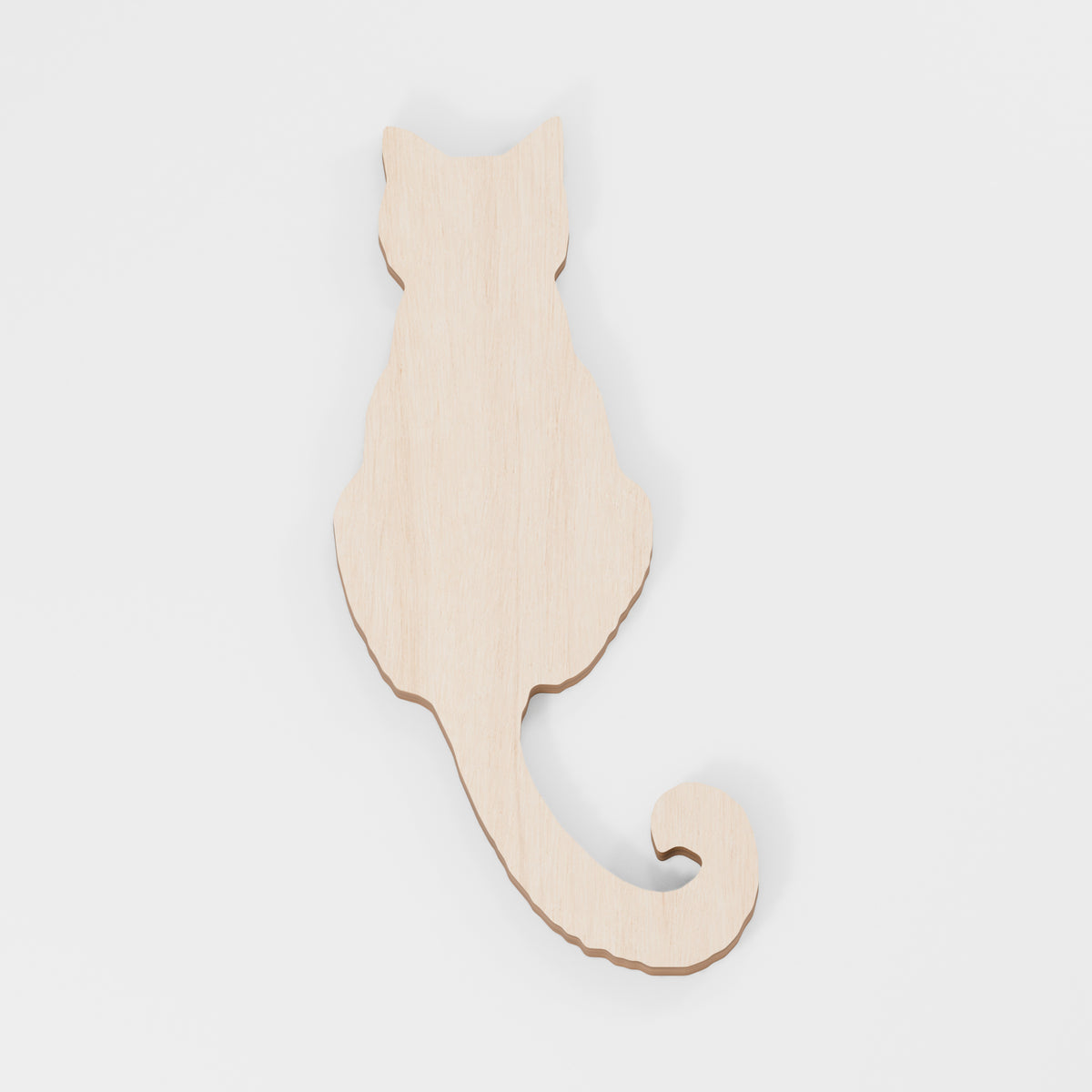 Cat Craft Shapes — Curled-tail sitting, Plywood, 6 mm, 100 mm maximum, No holes, 100