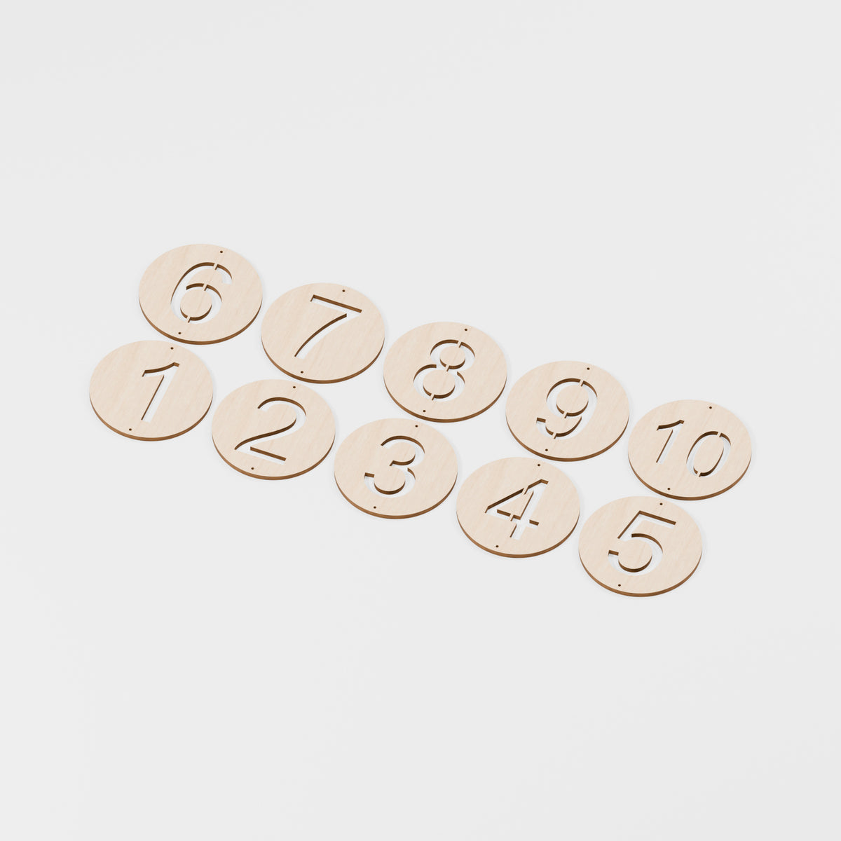 Beehive Number Plaques — Round plaques, Plywood, 6 mm, 120 × 120 mm, 10