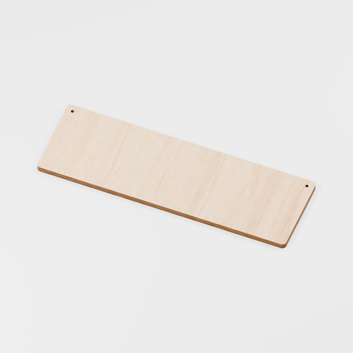 Rectangular Craft Blanks — Plywood, 6 mm, 250 × 80 mm, 2 × 3 mm top hanging holes, Rounded corners, 5
