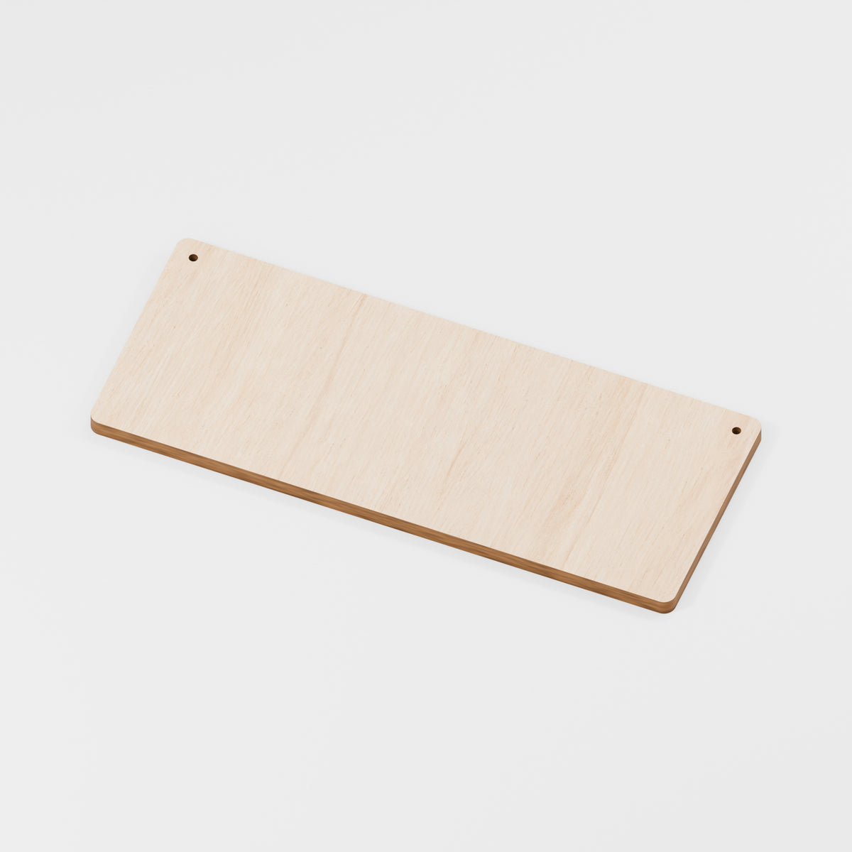 Rectangular Craft Blanks — Plywood, 6 mm, 200 × 80 mm, 2 × 3 mm top hanging holes, Rounded corners, 5