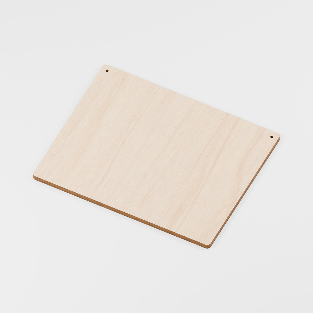Rectangular Craft Blanks — Plywood, 6 mm, 200 × 160 mm, 2 × 3 mm top hanging holes, Rounded corners, 5