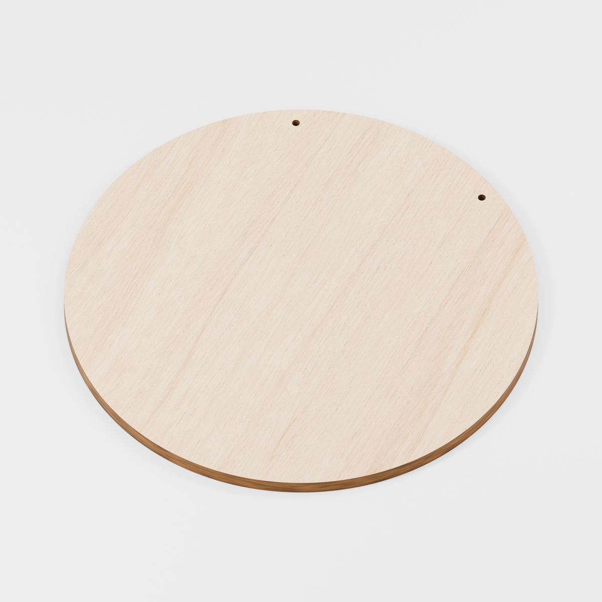 Circle Craft Blanks — Plywood, 6 mm, 180 mm diameter, 2 × 3 mm top hanging holes, 5