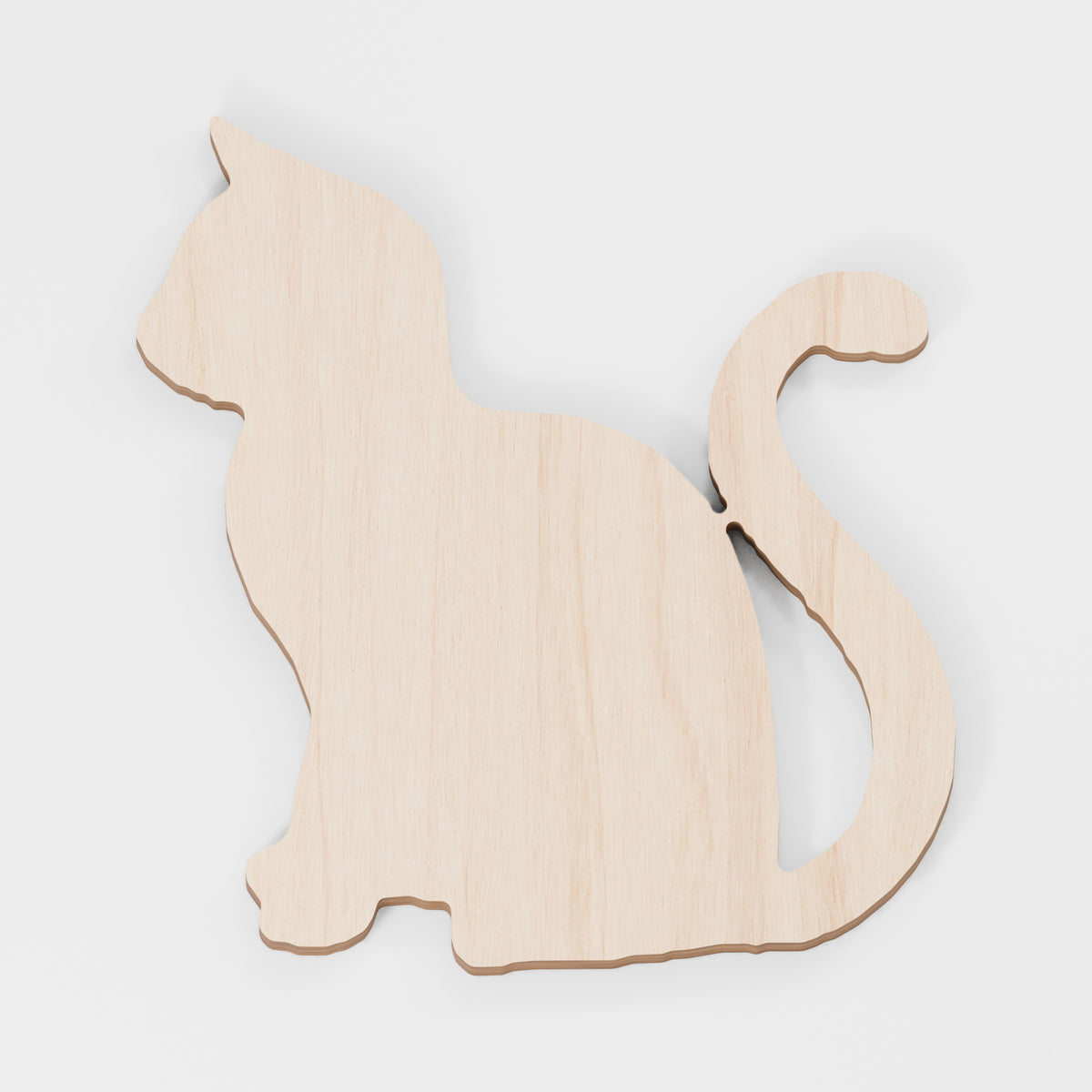 Cat Craft Shapes — Side-view sitting, Plywood, 6 mm, 100 mm maximum, No holes, 100