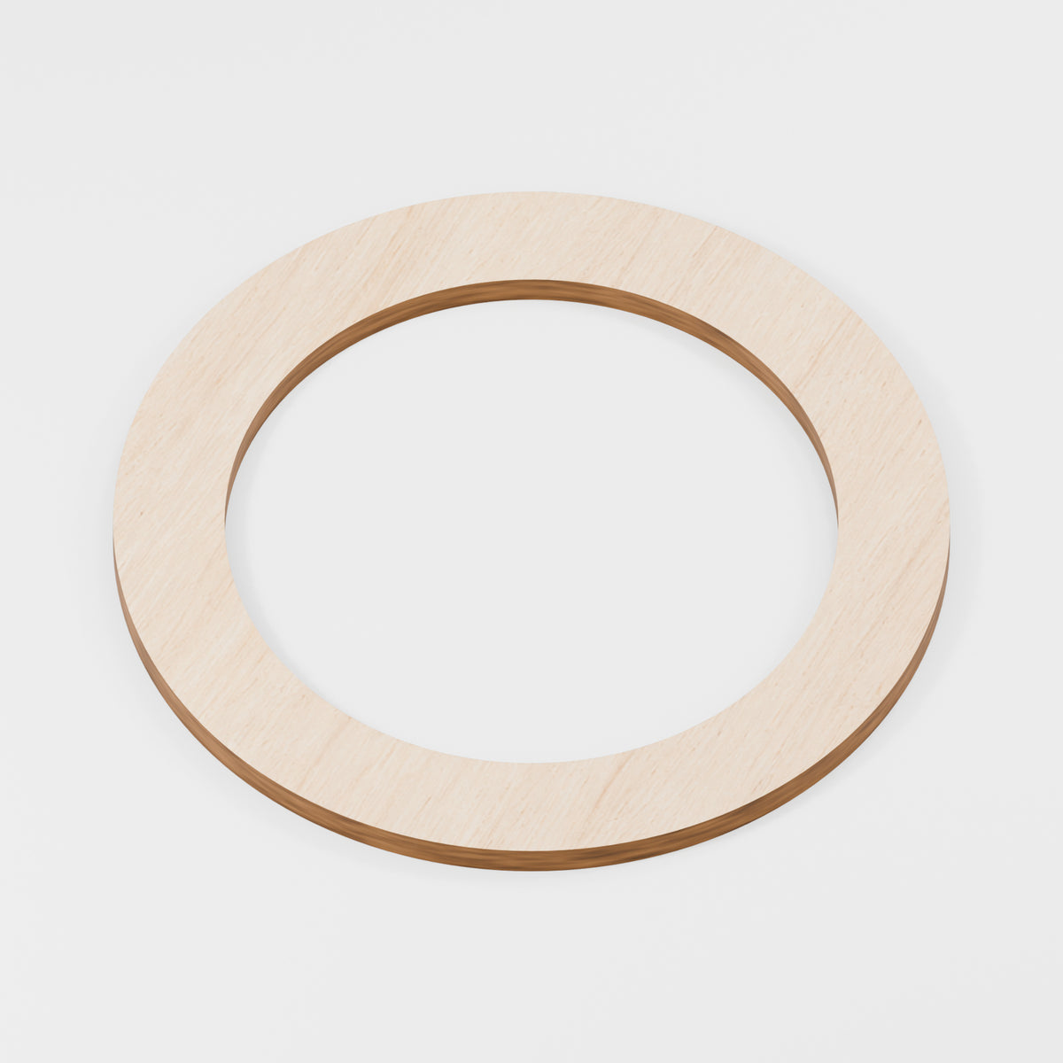 Circular Hoop Rings — Plywood, 6 mm, 150 mm outer / 110 mm inner, No holes, 5