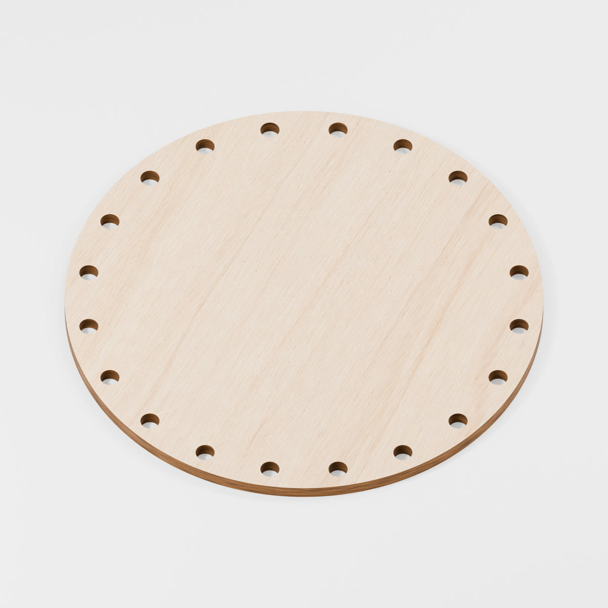Weaving Boards — Plywood, 6 mm, 200 mm diameter, 20 × 8 mm weaving holes, 100