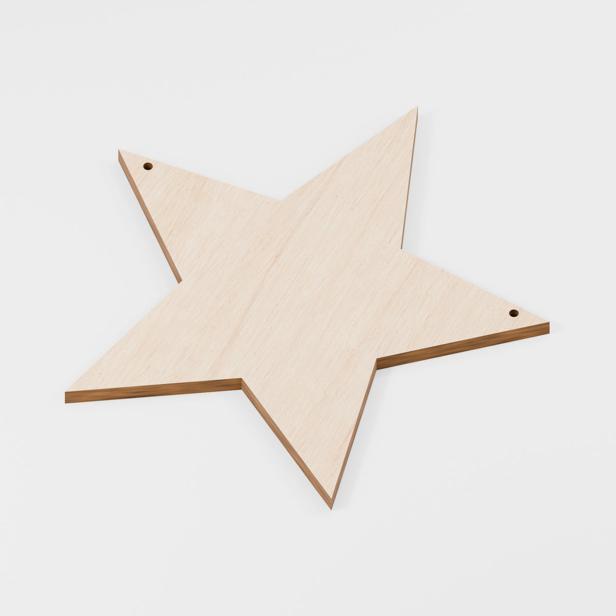 Star Craft Blanks — Plywood, 6 mm, 150 mm maximum, 2 × 3 mm top hanging holes, 100