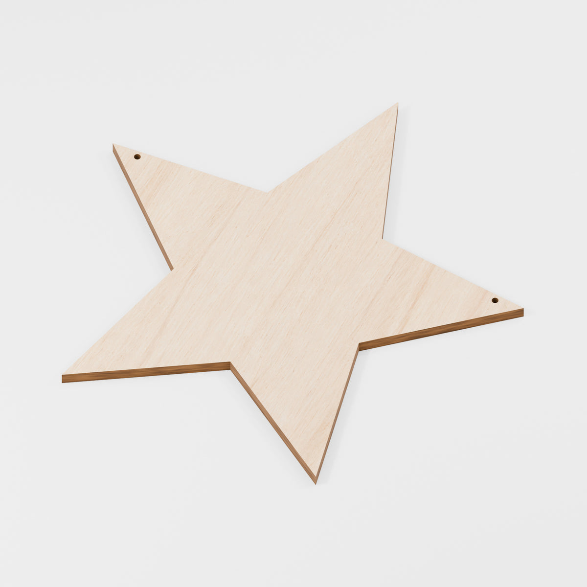 Star Craft Blanks — Plywood, 6 mm, 200 mm maximum, 2 × 3 mm top hanging holes, 100