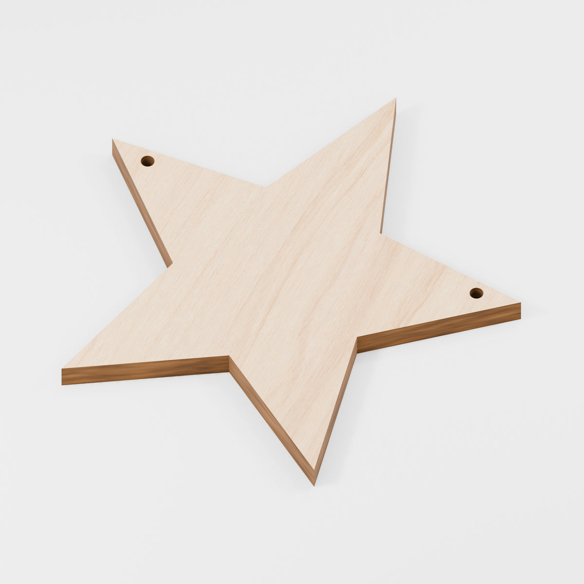 Star Craft Blanks — Plywood, 6 mm, 100 mm maximum, 2 × 3 mm top hanging holes, 100