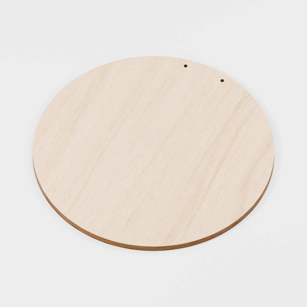 Circle Craft Blanks — Plywood, 6 mm, 200 mm diameter, 2 × 3 mm top hanging holes, 5