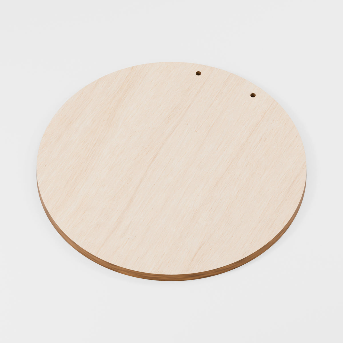 Circle Craft Blanks — Plywood, 6 mm, 150 mm diameter, 2 × 3 mm top hanging holes, 5
