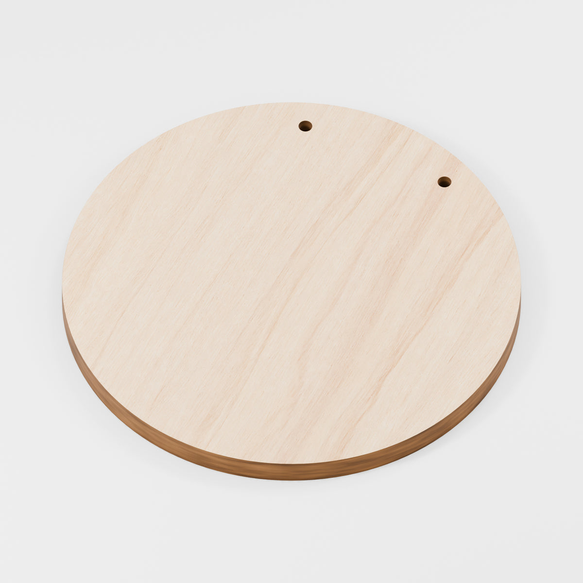 Circle Craft Blanks — Plywood, 6 mm, 100 mm diameter, 2 × 3 mm top hanging holes, 5