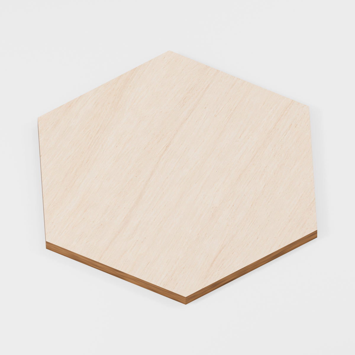 Hexagon Craft Blanks — Plywood, 6 mm, 150 × 129.904 mm, No holes, 100