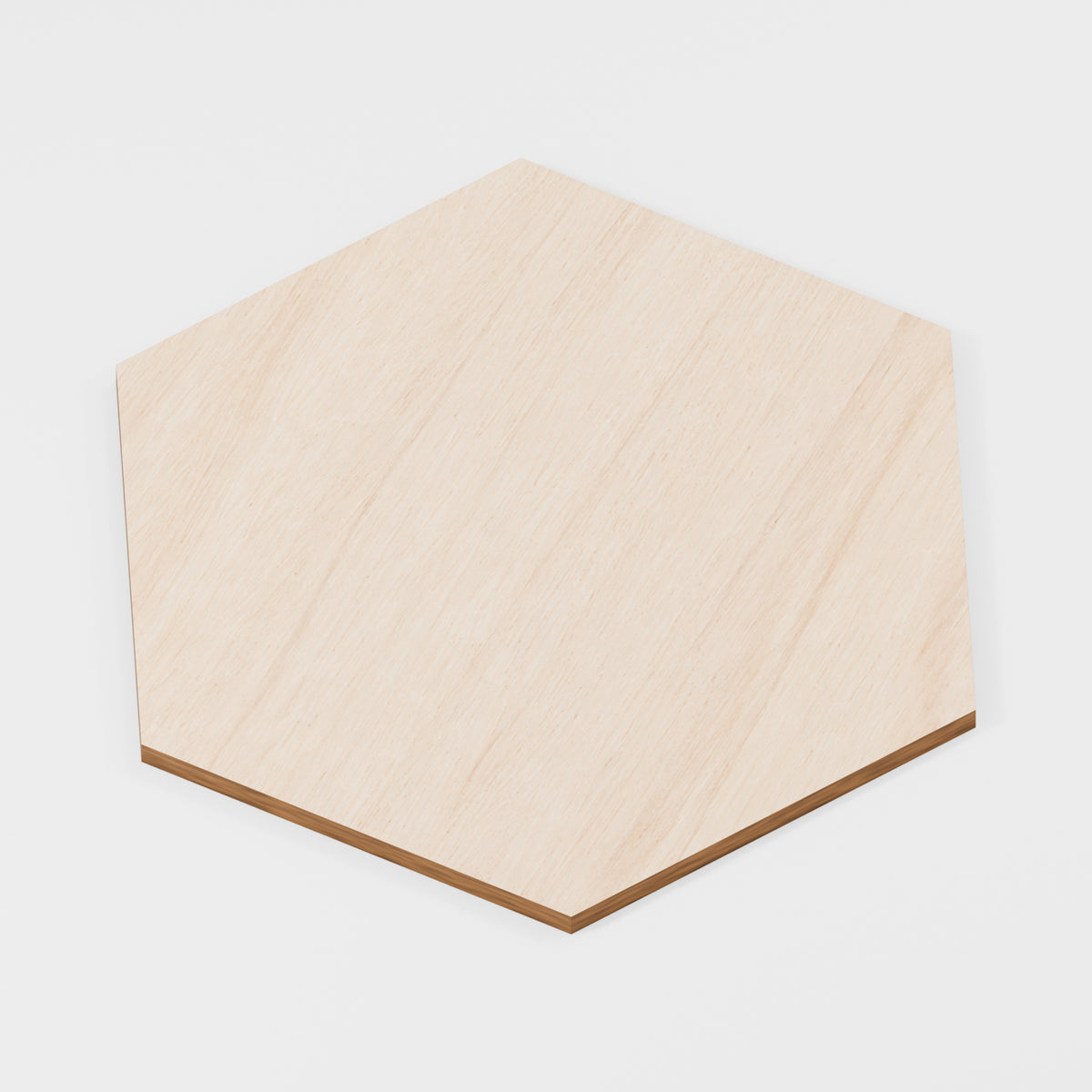 Hexagon Craft Blanks — Plywood, 6 mm, 200 × 173.205 mm, No holes, 10