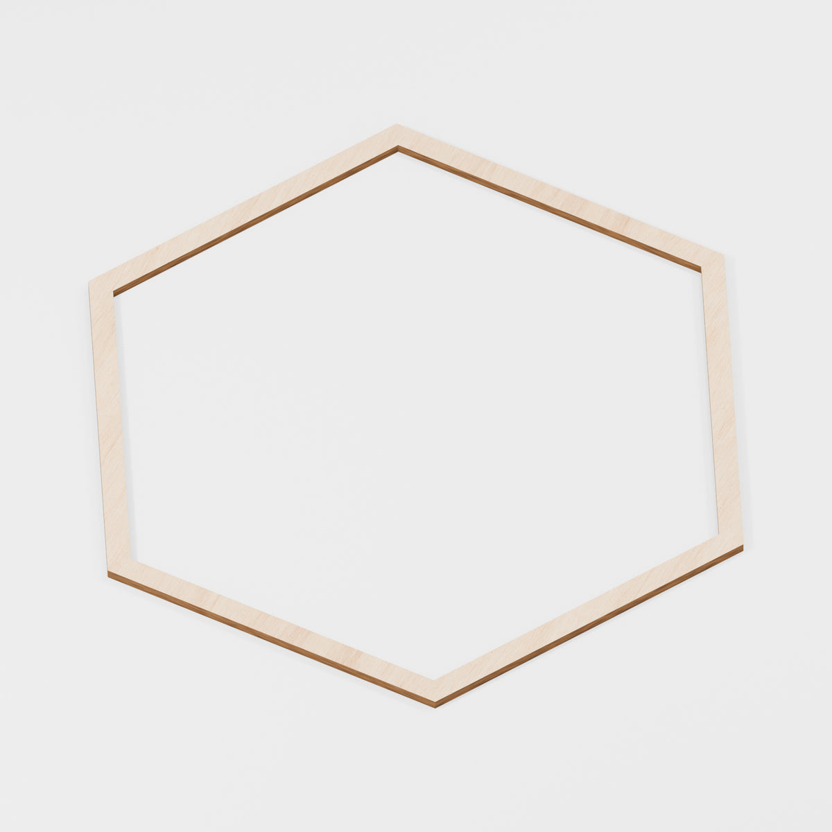 Hexagon Hoop Rings — Plywood, 6 mm, 400 × 346.41 mm outer / 370 × 320.43 mm opening, No holes