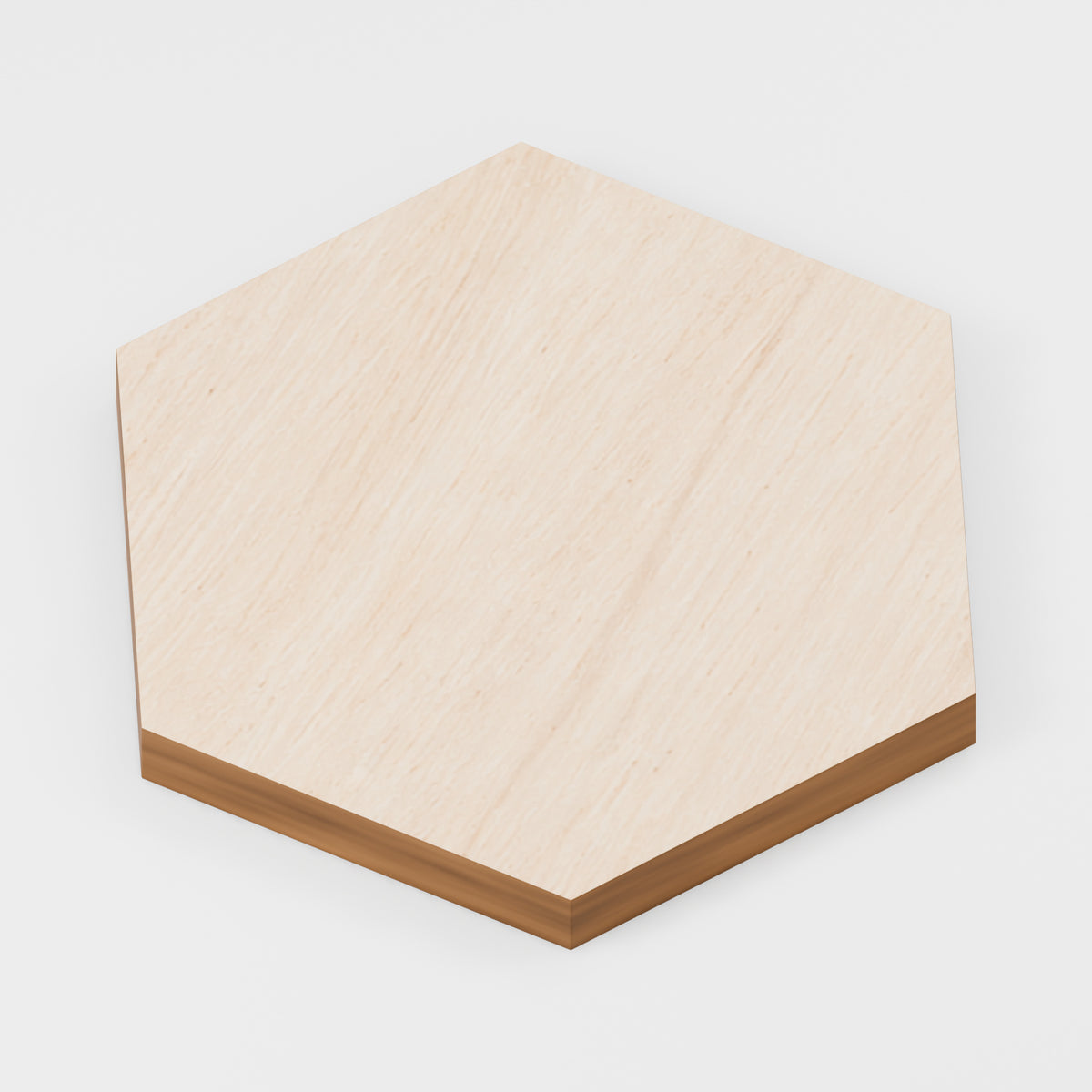 Hexagon Craft Blanks — Plywood, 3 mm, 35 × 30.311 mm, No holes, 100