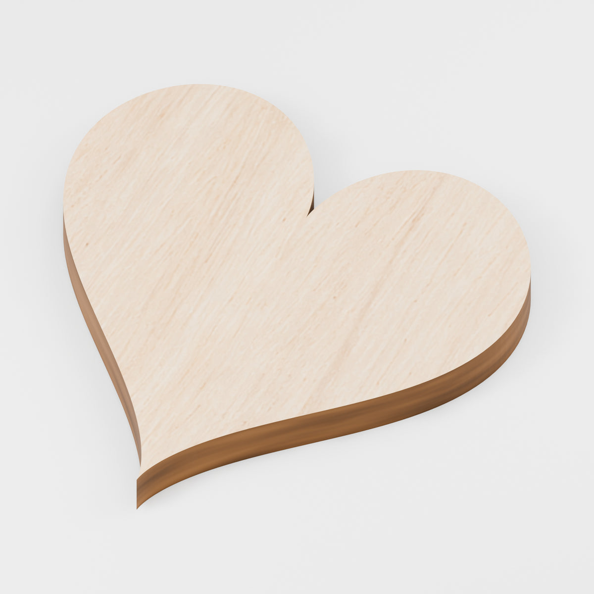 Heart Craft Blanks — Plywood, 3 mm, 30 mm maximum, No holes, 400