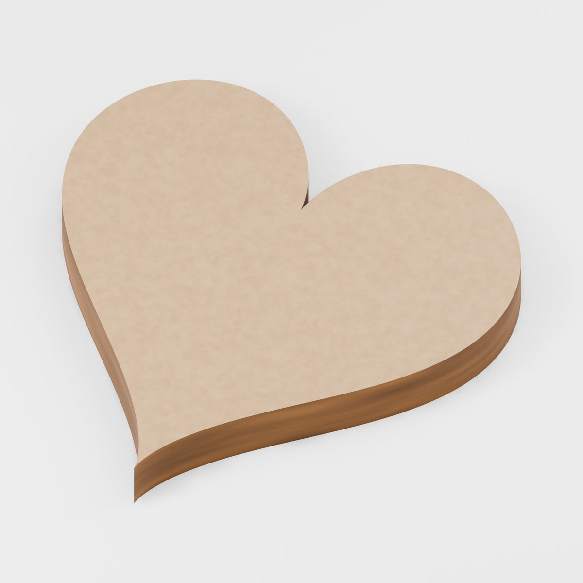 Heart Craft Blanks — MDF, 3 mm, 25 mm maximum, No holes, 400