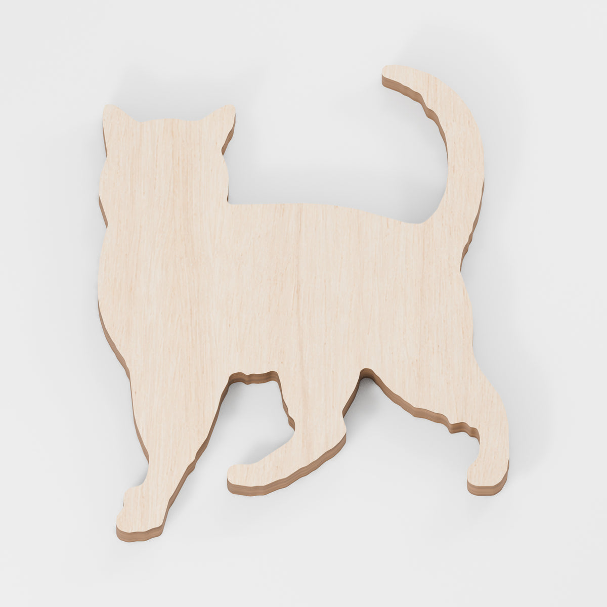 Cat Craft Shapes — Standing, Plywood, 6 mm, 50 mm maximum, No holes, 100