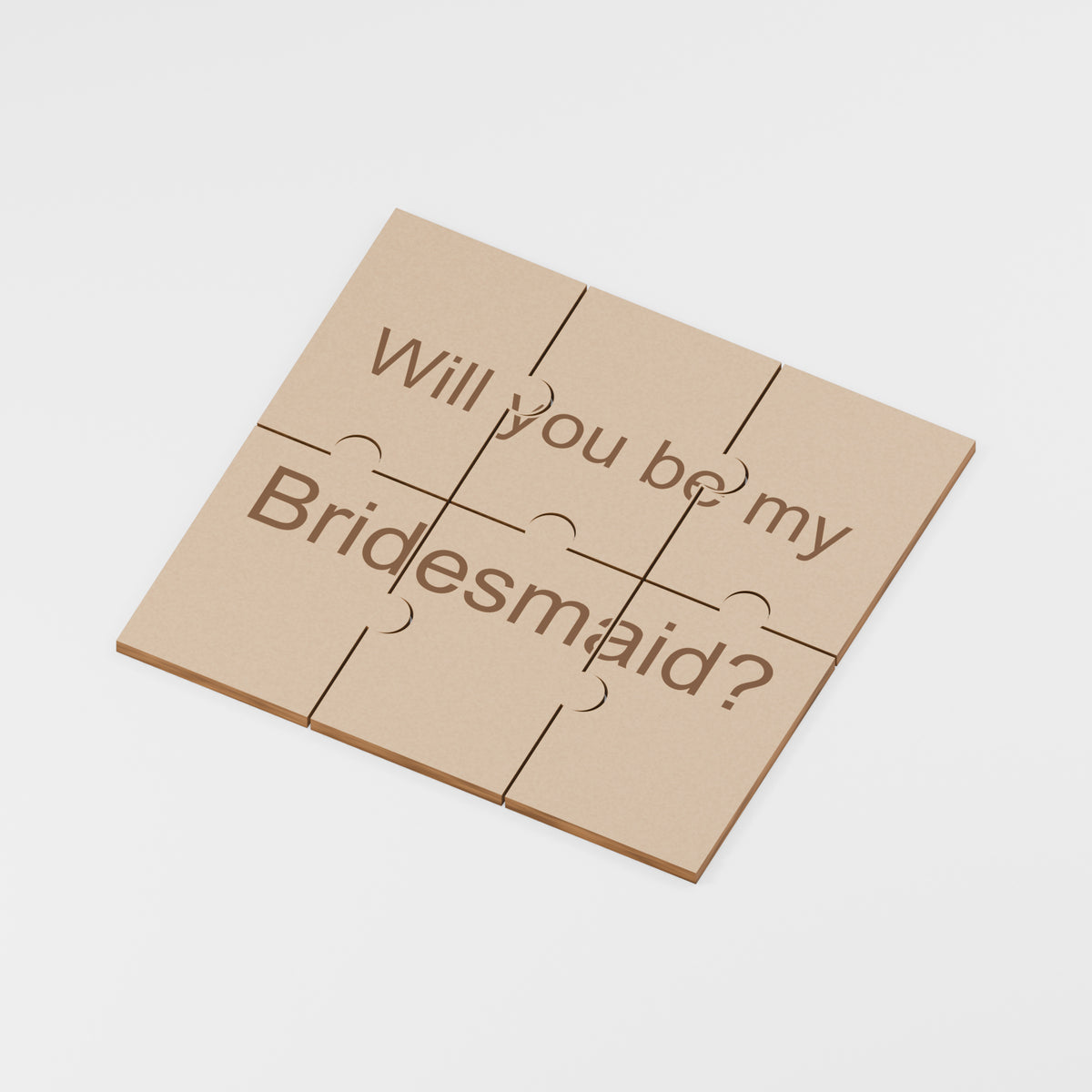 Bridesmaid Proposal Jigsaw — MDF, 3 mm, 105 × 100 mm