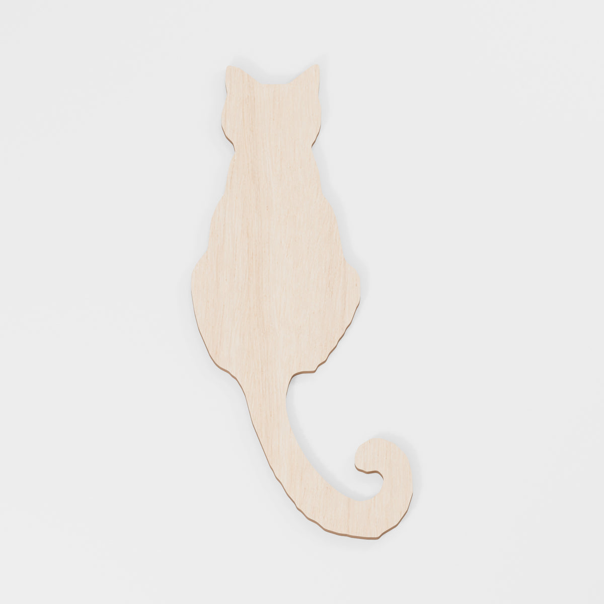 Cat Craft Shapes — Curled-tail sitting, Plywood, 6 mm, 200 mm maximum, No holes, 100