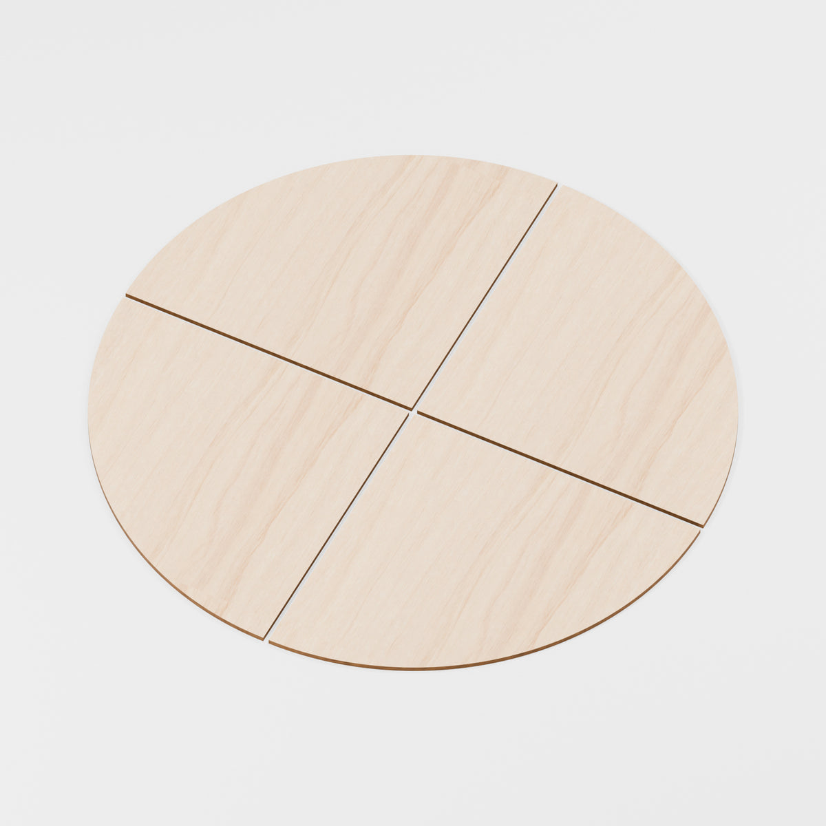 Quarter Circle Set — Plywood, 6 mm, 650 mm assembled diameter, 2