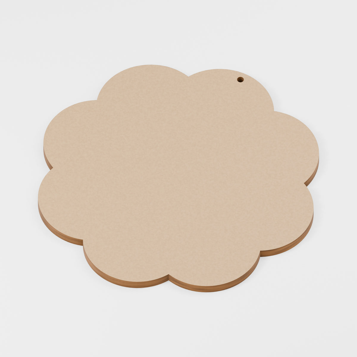 Flower Craft Blanks — MDF, 3 mm, 85 mm maximum, 2 mm hanging hole, 100