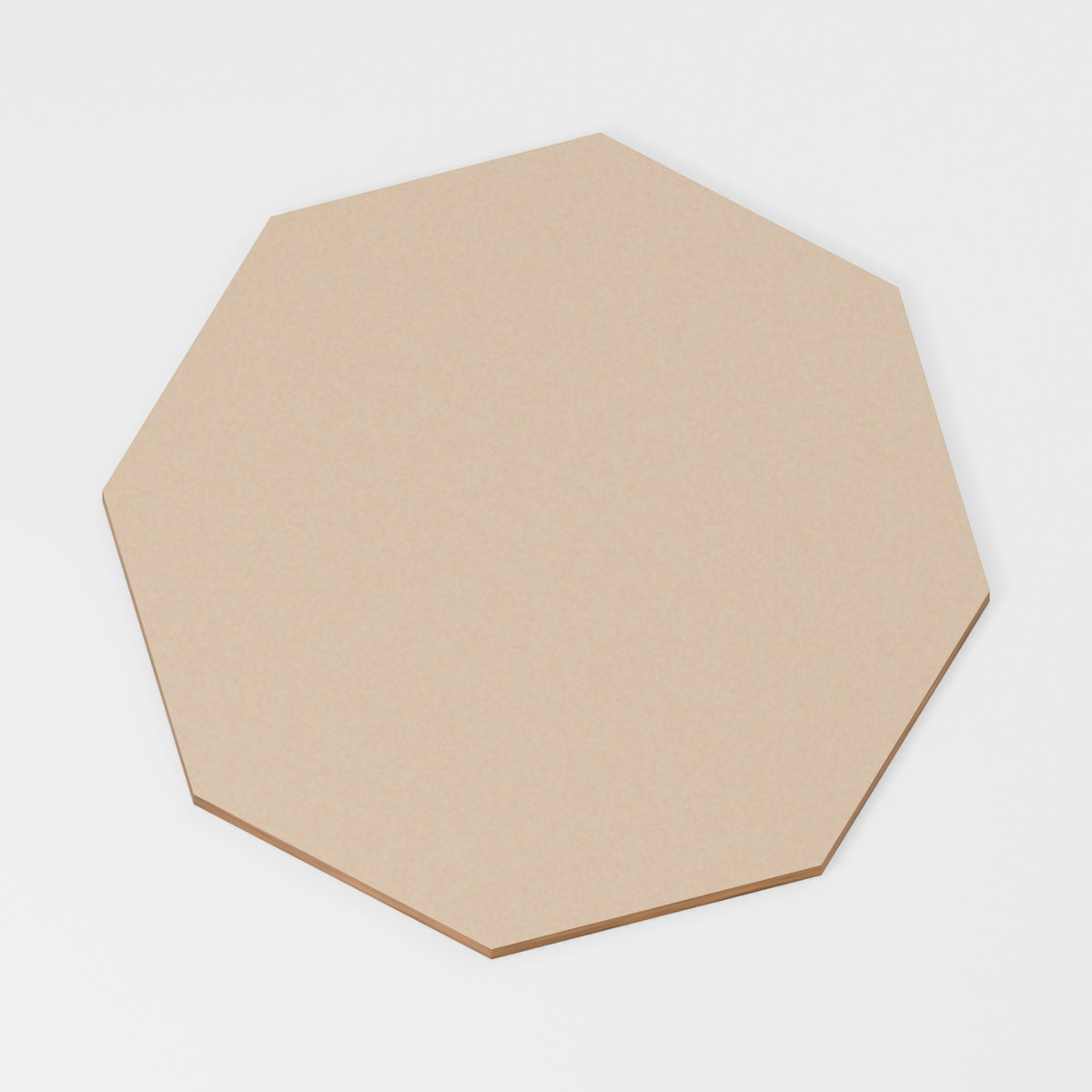Octagon — original 888 Cutout design in unfinished MDF; studio product visualisation