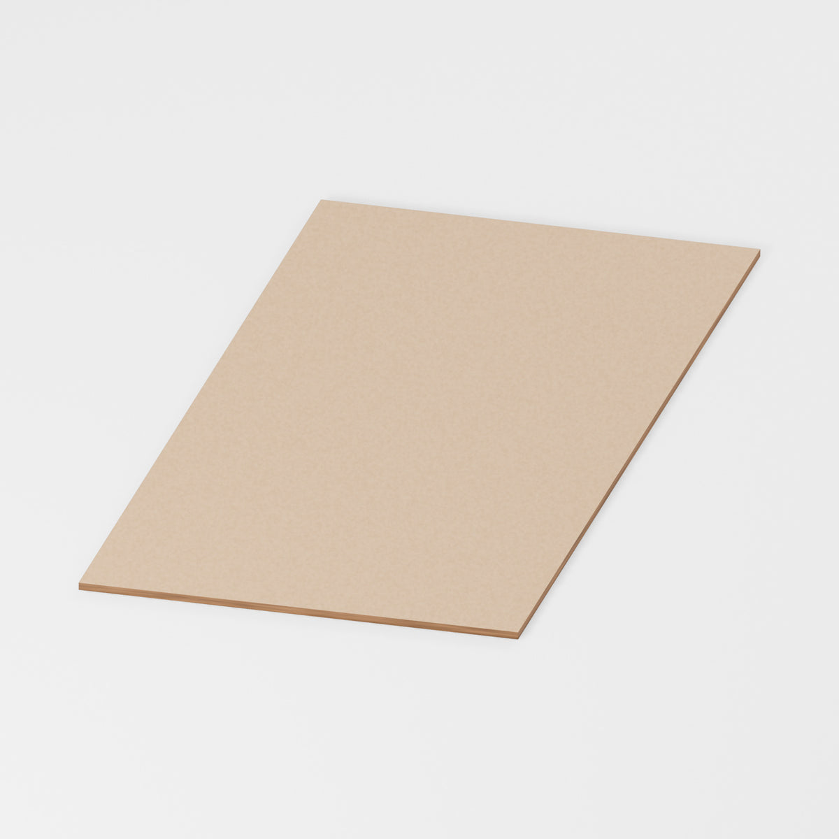 Parallelogram — original 888 Cutout design in unfinished MDF; studio product visualisation