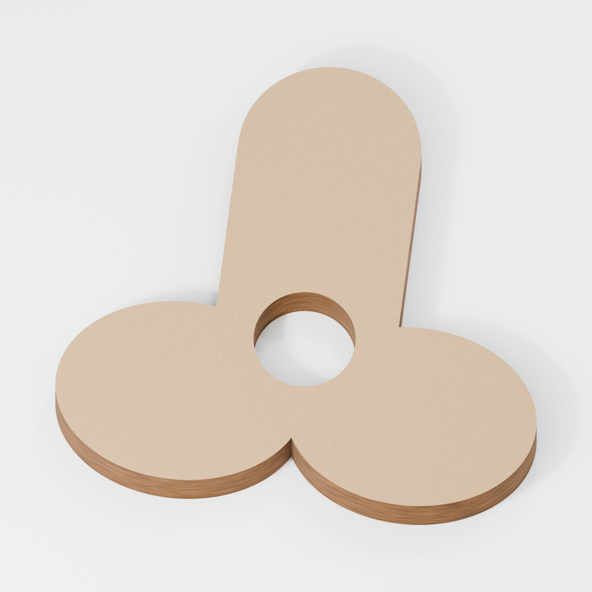 Cheeky Easter Egg Holder Chocolate Egg Holder — original 888 Cutout design in unfinished MDF; studio product visualisation