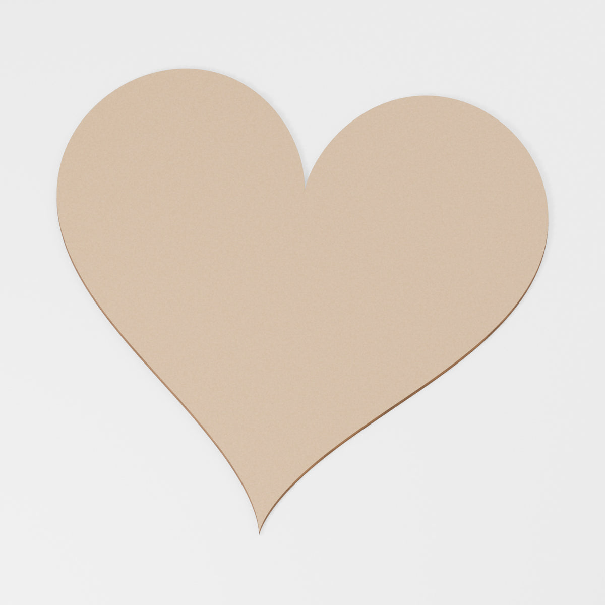 Heart Craft Blank — original 888 Cutout design in unfinished MDF; studio product visualisation