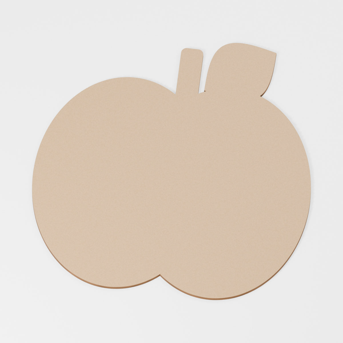 Apple Craft Blank — original 888 Cutout design in unfinished MDF; studio product visualisation