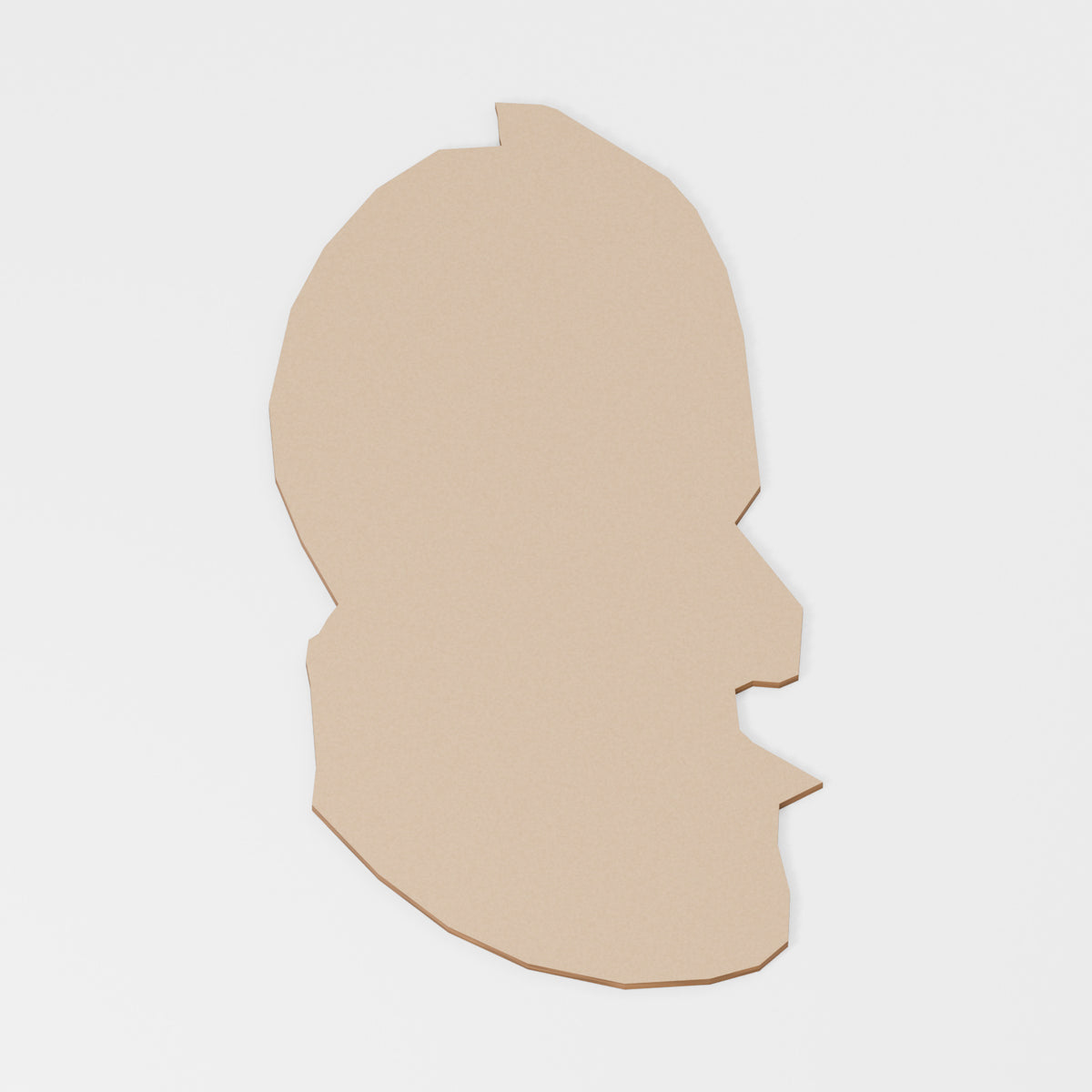 Arran Wooden Map Shapes — original 888 Cutout design in unfinished MDF; studio product visualisation