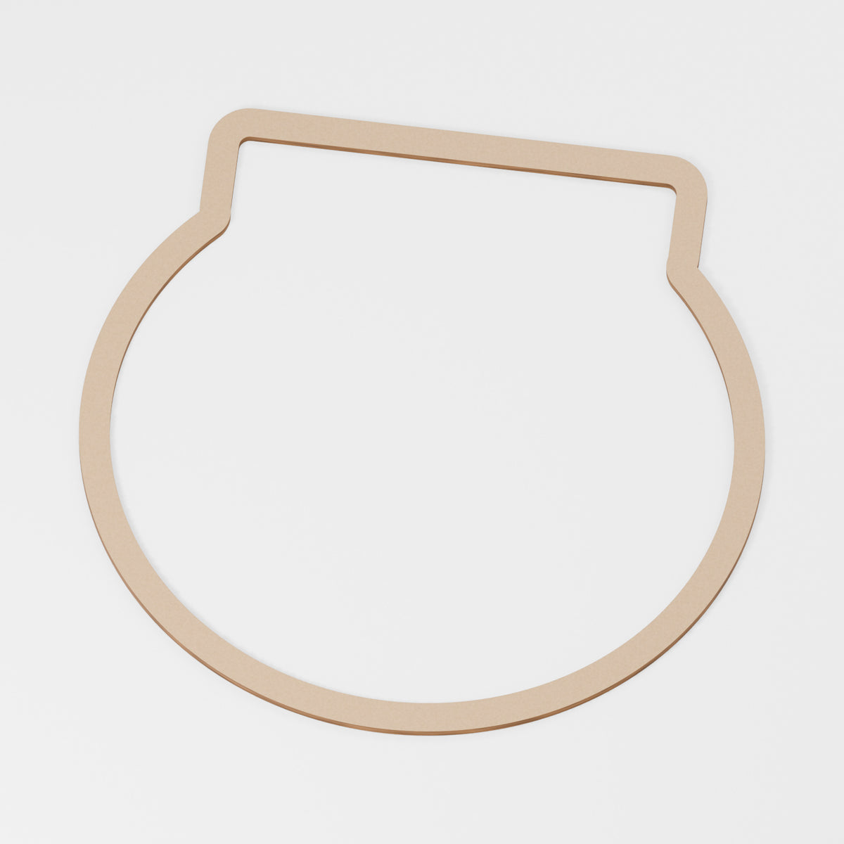 Honey Pot Outline Frame — original 888 Cutout design in unfinished MDF; studio product visualisation