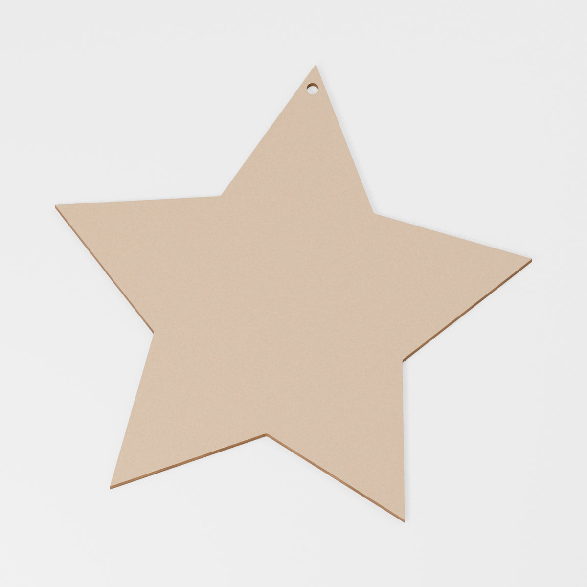 Star Craft Blank — original 888 Cutout design in unfinished MDF; studio product visualisation