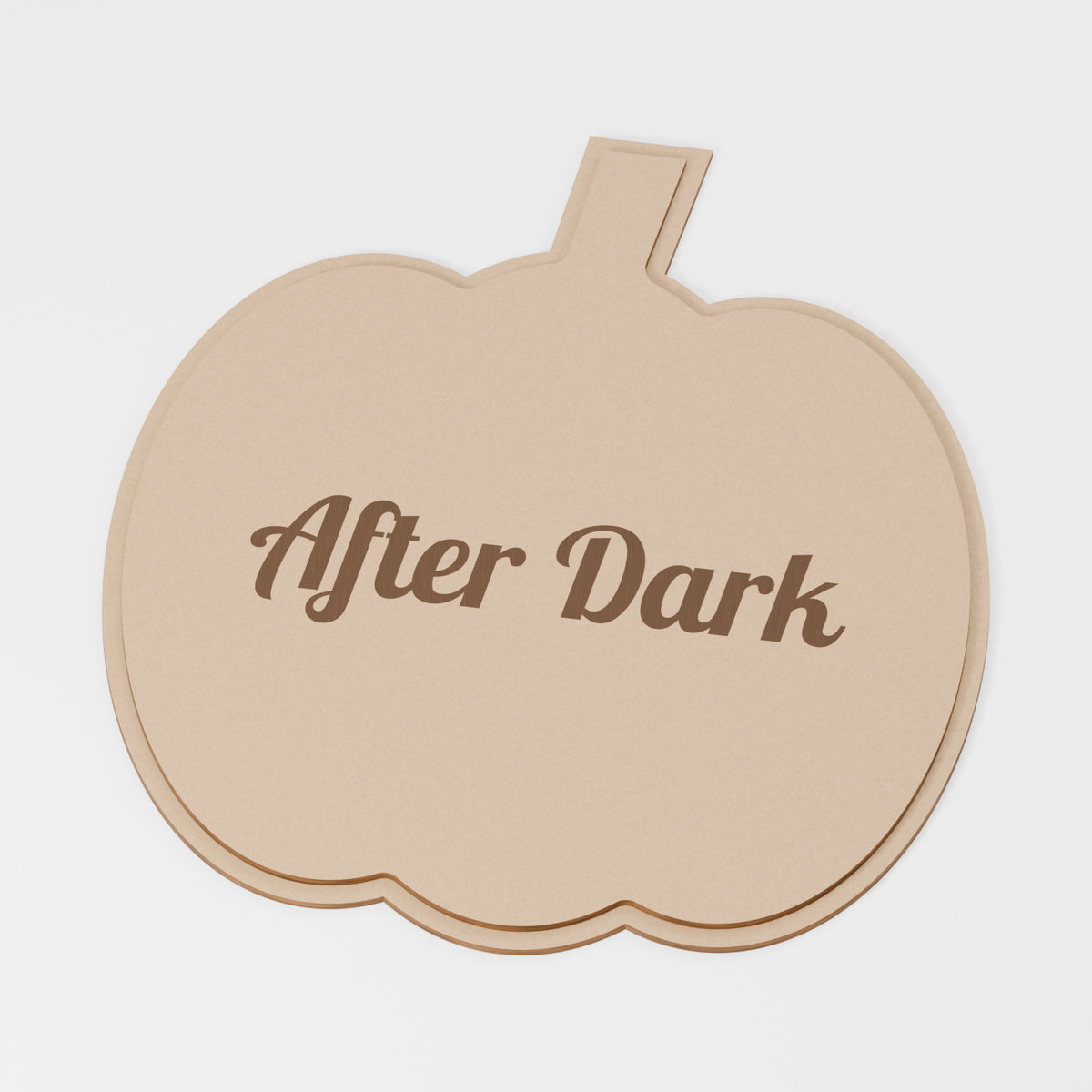 After Dark Layered Door Sign — original 888 Cutout design in unfinished MDF; studio product visualisation